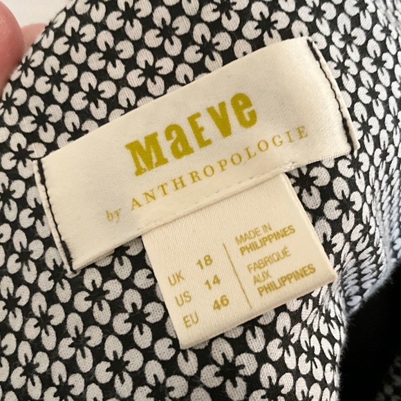 Anthropologie x Maeve Mini Pencil Skirt Plaid Pockets Academia Blue Black Sz 14 - Picture 4 of 16